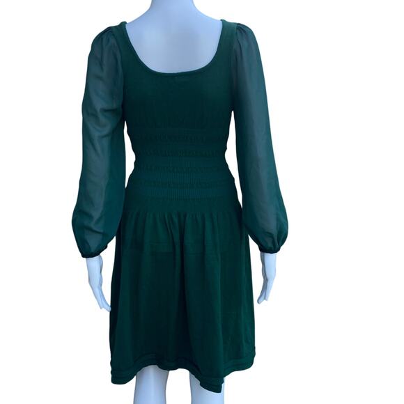 Lapis Womens Size M Knee Length Dress Sheer Sleeves - Picture 4 of 13